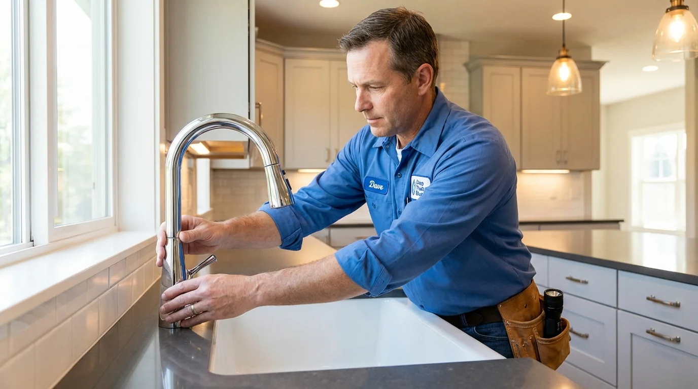 Kitchen faucet installation by Johns Plumbing LLC in Tivoli